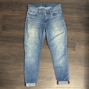 Hudson Women’s Light Blue Denim Cuffed Jeans